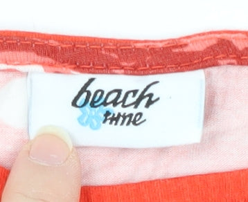 Beach Time Women's Red Floral Skater Dress - Size 14