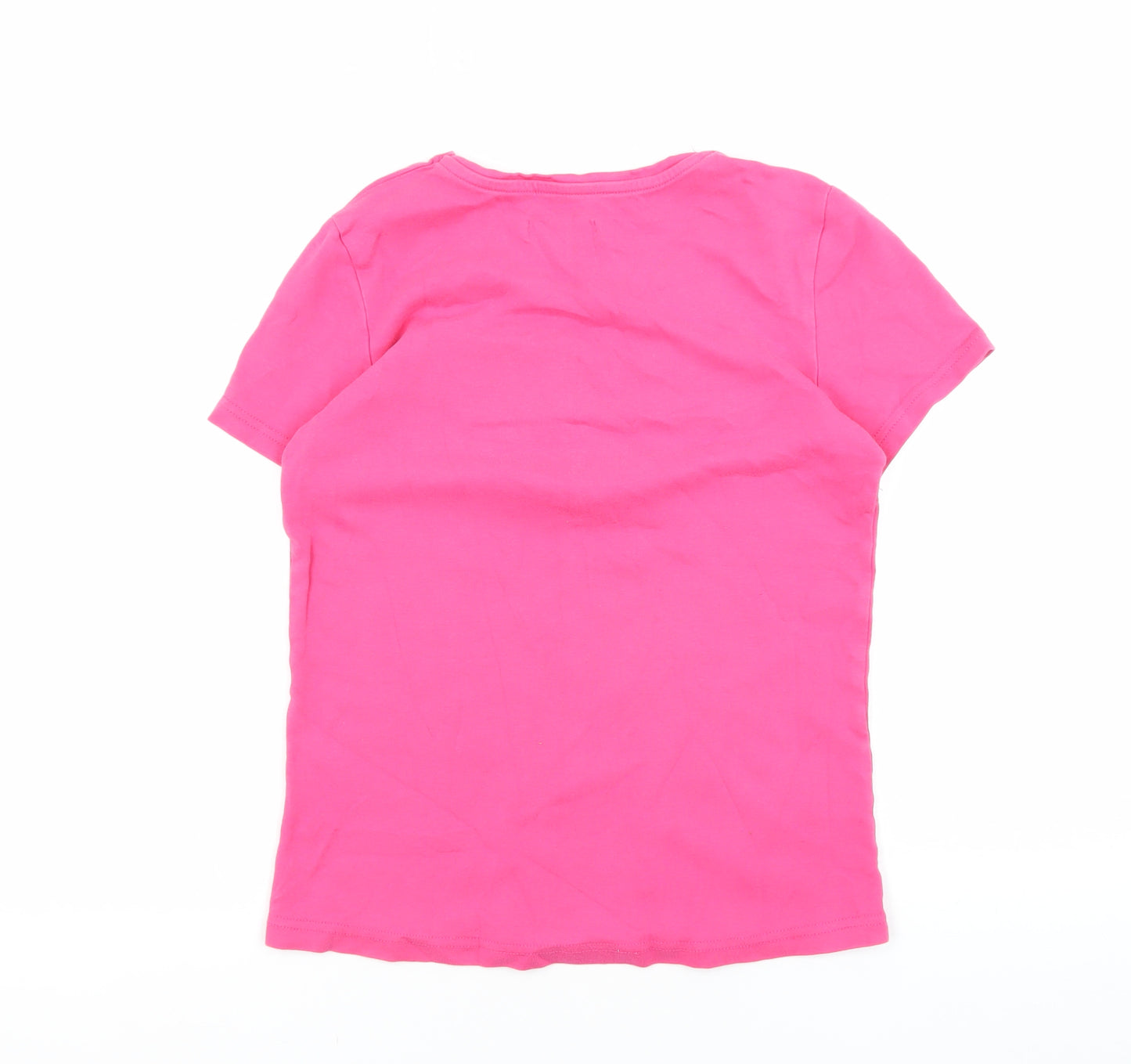 Hollister Women's Pink Basic T-Shirt L - Casual Summer Essential