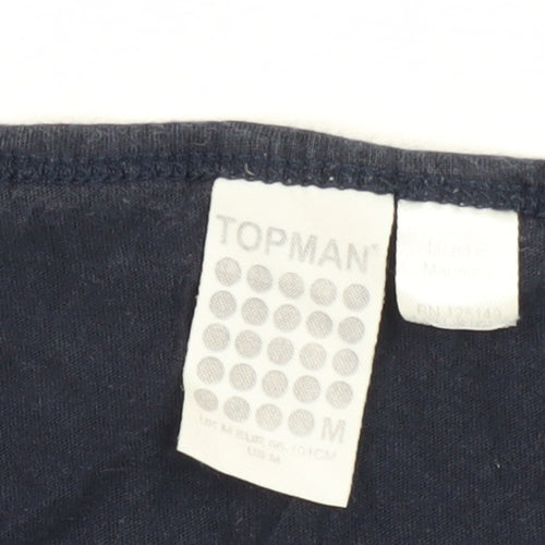 Topman Men's Blue M Round Neck T-Shirt