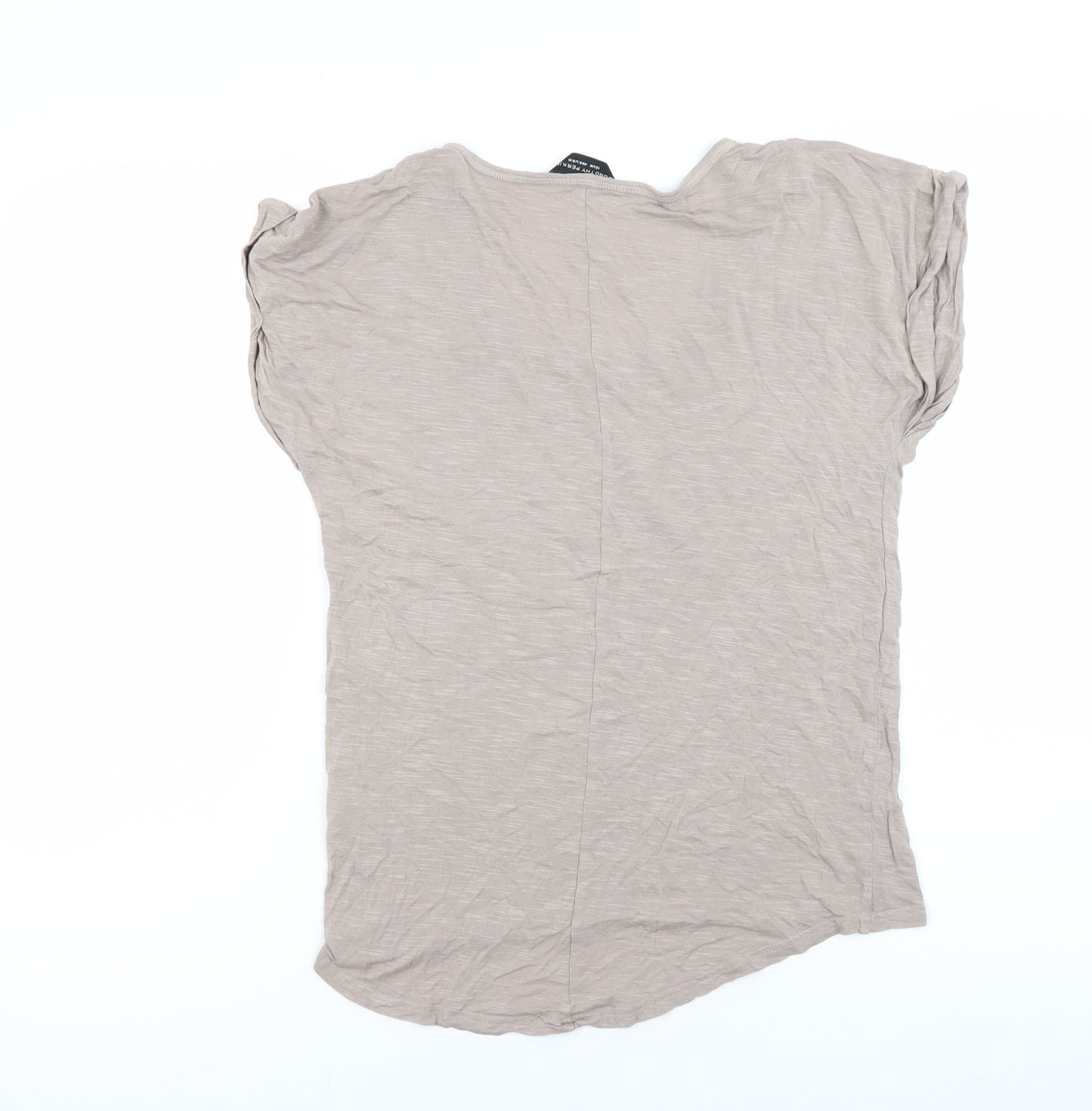 Dorothy Perkins Women's Beige Scoop Neck T-Shirt Size 12