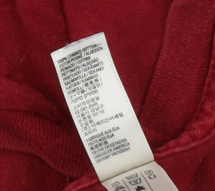 American Apparel Red Festival Graphic T-Shirt - Large
