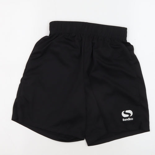 Sondico Boys Black Athletic Football Shorts 11-12 Years