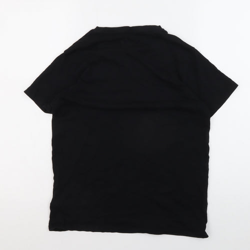 Marks and Spencer Boys Black T-Shirt 12-13 Years with Pocket