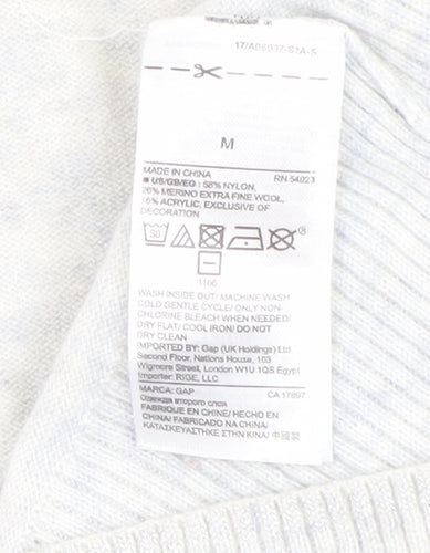 GAP Women's White Pullover Jumper, M, Casual Wear