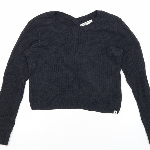 Abercrombie Kids Black Pullover Jumper, Girls 13-14 Years