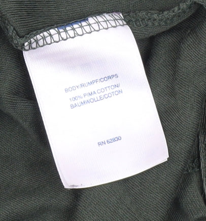 Lands' End Men's Green XL Long Sleeve Polo Shirt