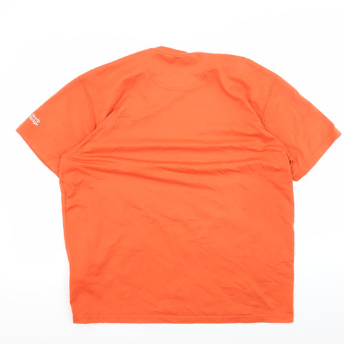 North Ridge Men's Orange T-Shirt, Medium, Short Sleeve, Logo