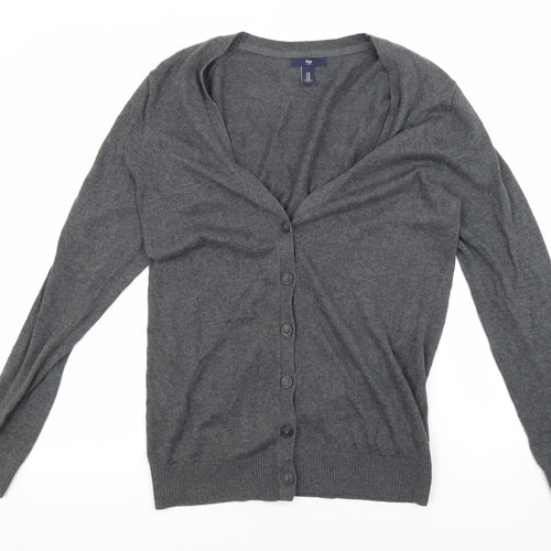 Gap Women's Grey Cardigan M with Button Accents