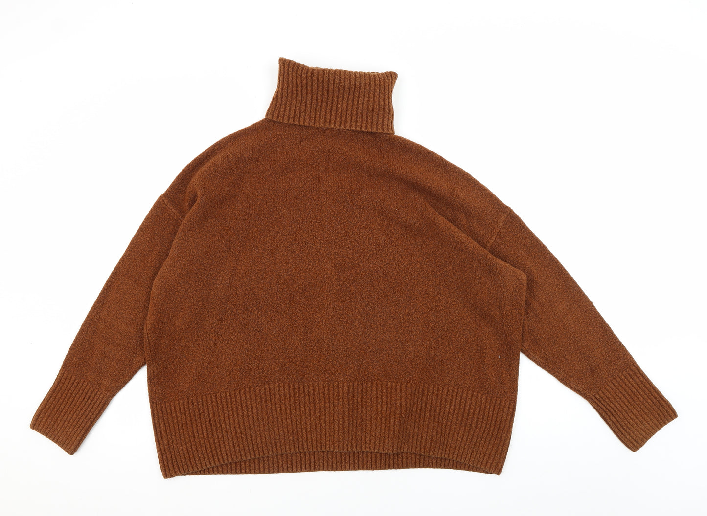 & Other Stories Women's Brown Roll Neck Knit Jumper S