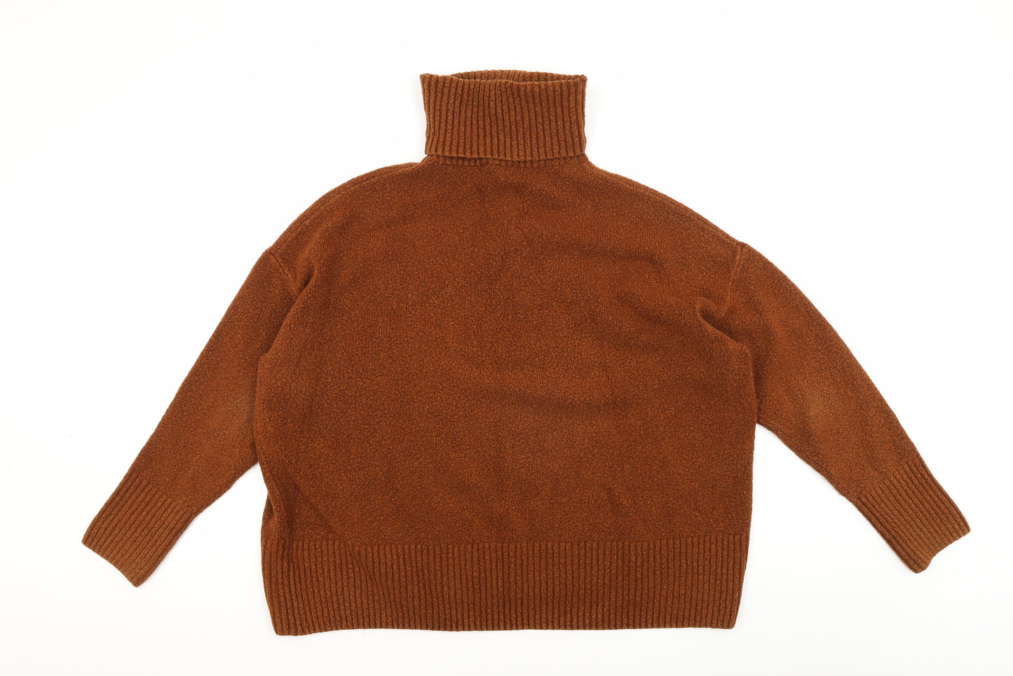 & Other Stories Women's Brown Roll Neck Knit Jumper S