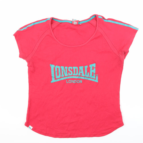 Lonsdale Women's Red Gym T-Shirt Size 16