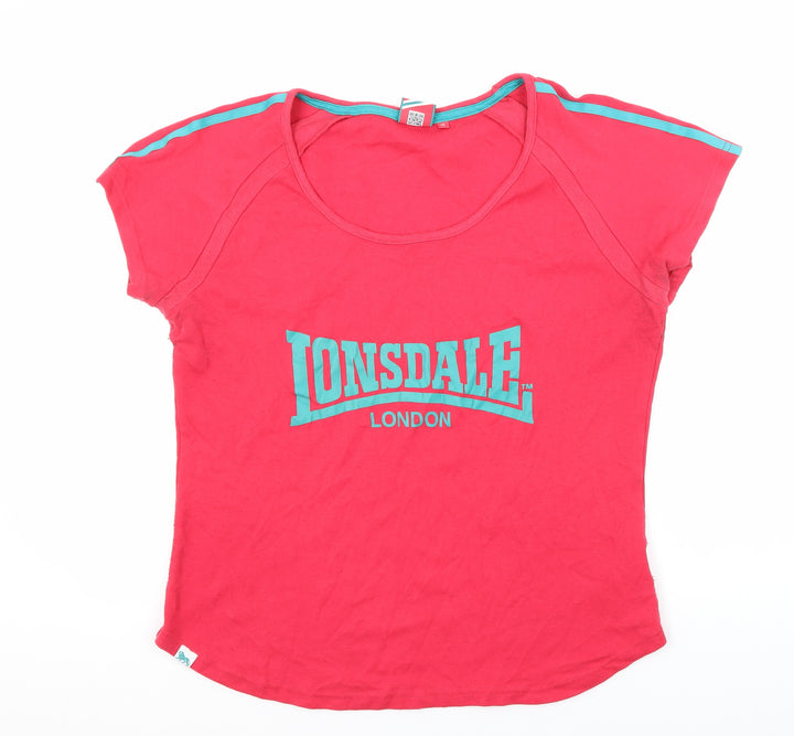 Lonsdale Women's Red Gym T-Shirt Size 16