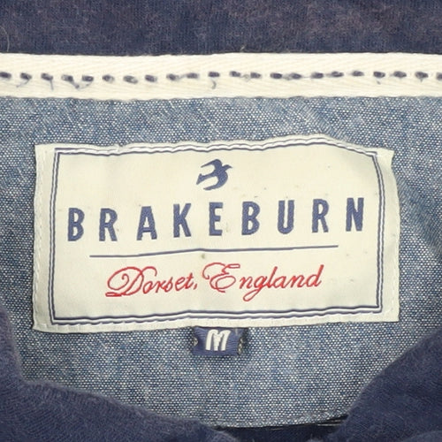 Brakeburn Men's Blue Striped Polo Shirt M