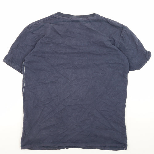 Weird Fish Men's Blue Graphic T-Shirt, Small, Cotton Comfort