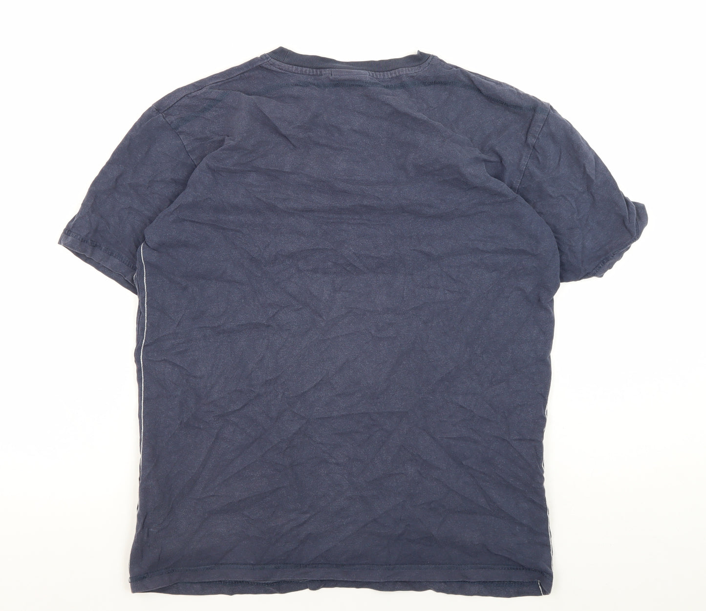 Weird Fish Men's Blue Graphic T-Shirt, Small, Cotton Comfort