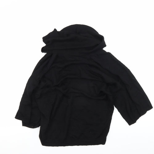 DKNY Women's Black Cowl Neck Jumper M Merino Wool