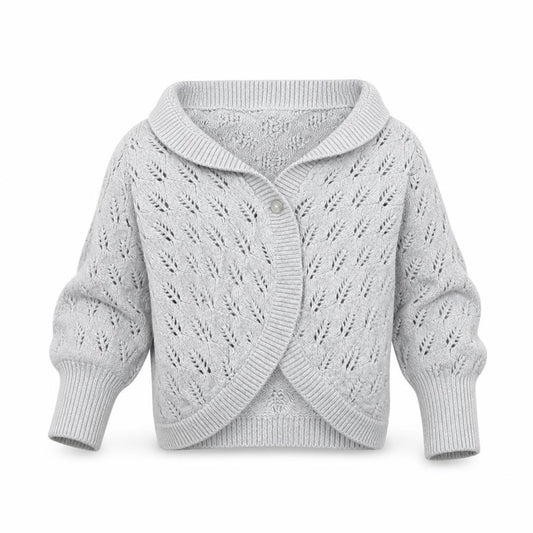 Front view of Baby Gap Grey unisex toddler cardigan - 36 months