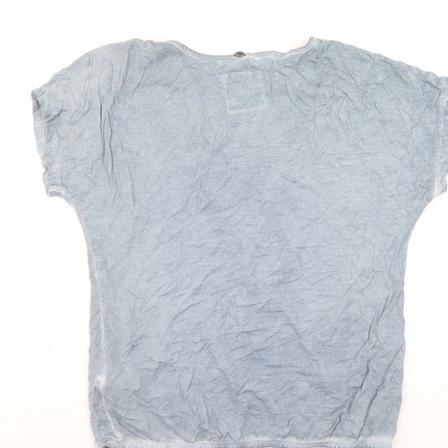Barbara Lebek Women's Blue Sequin T-Shirt Size 14