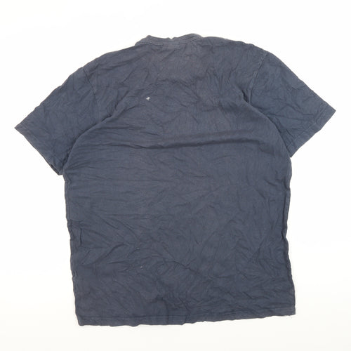 Ellesse Men's Blue T-Shirt, Size L, Casual Round Neck Tee