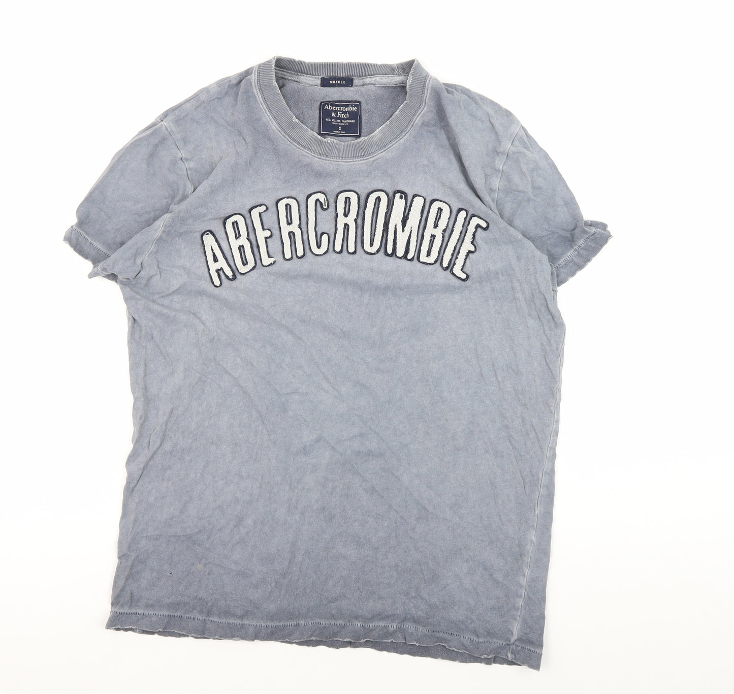 Abercrombie & Fitch Men's Grey T-Shirt Size S