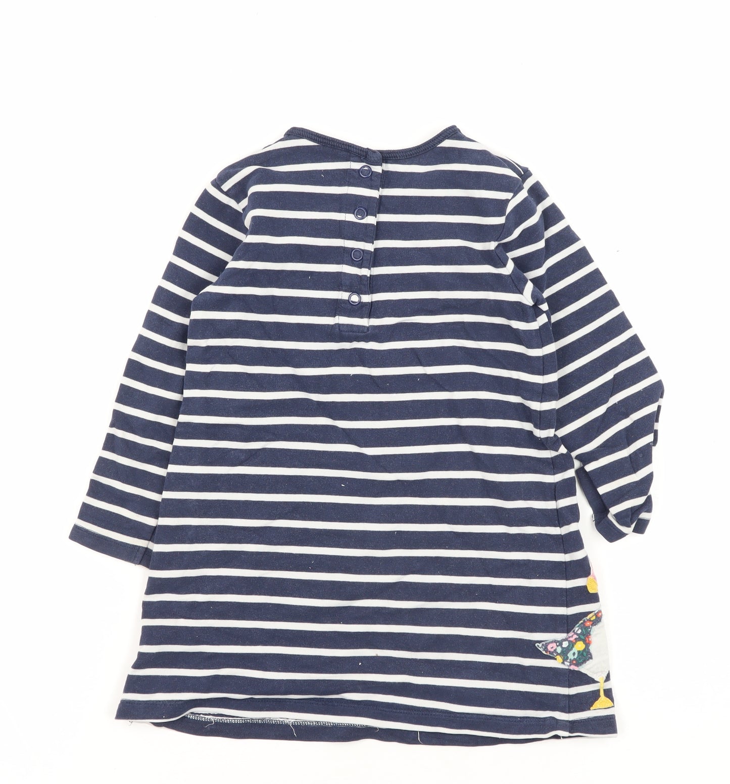Baby Boden Girls Blue Striped T-Shirt Dress 18-24 Months