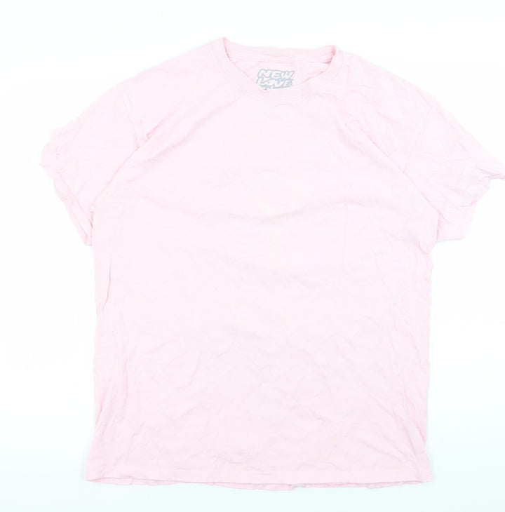 New Love Club Men's Pink XL Graphic Print T-Shirt