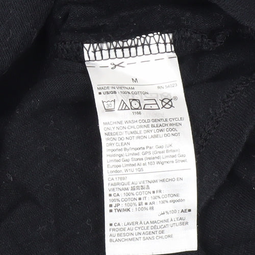 Gap Black Unisex T-Shirt, Size M, Casual Comfort