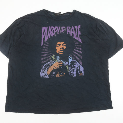 Rock Plus Men's 3XL Black Music Graphic T-Shirt