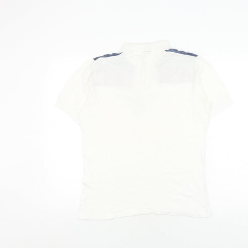 Rodeo Men's White Polo Shirt, Short Sleeve, Size 10