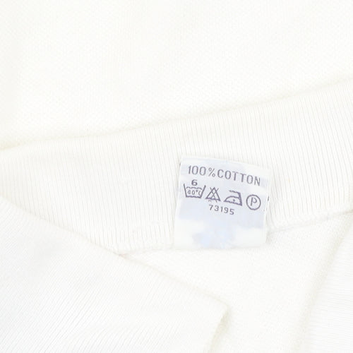 Rodeo Men's White Polo Shirt, Short Sleeve, Size 10