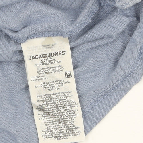 Jack & Jones Men's Blue Polo Shirt Size M