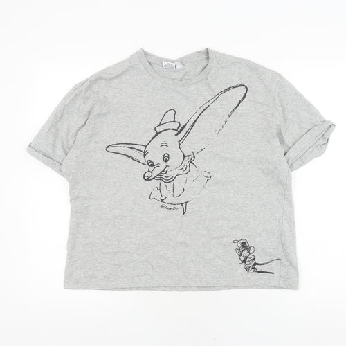 Disney Women's Grey Dumbo T-Shirt Small