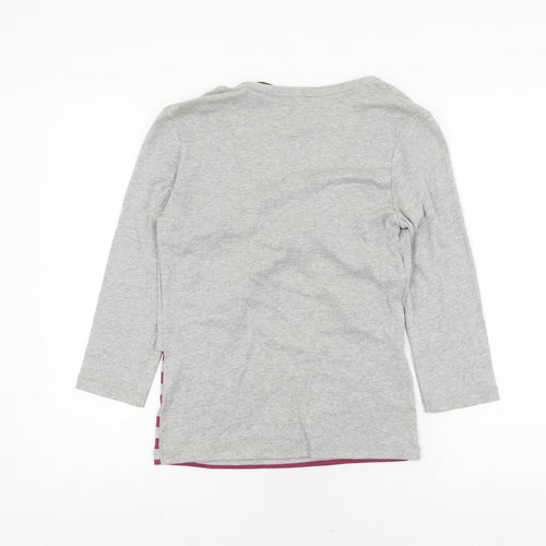 Intuition Women's Grey Striped T-Shirt Size 10