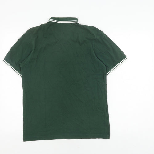 Fred Perry Men's Green Slim Fit Cotton Polo M