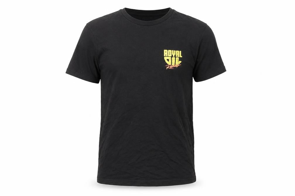 Front view of Cotton On Men's Black Racing Graphic T-Shirt, size S