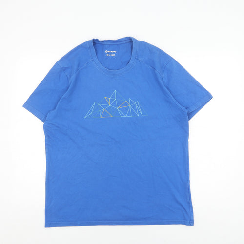 Sprayway Men’s Blue Graphic Print Crew Neck T-Shirt L