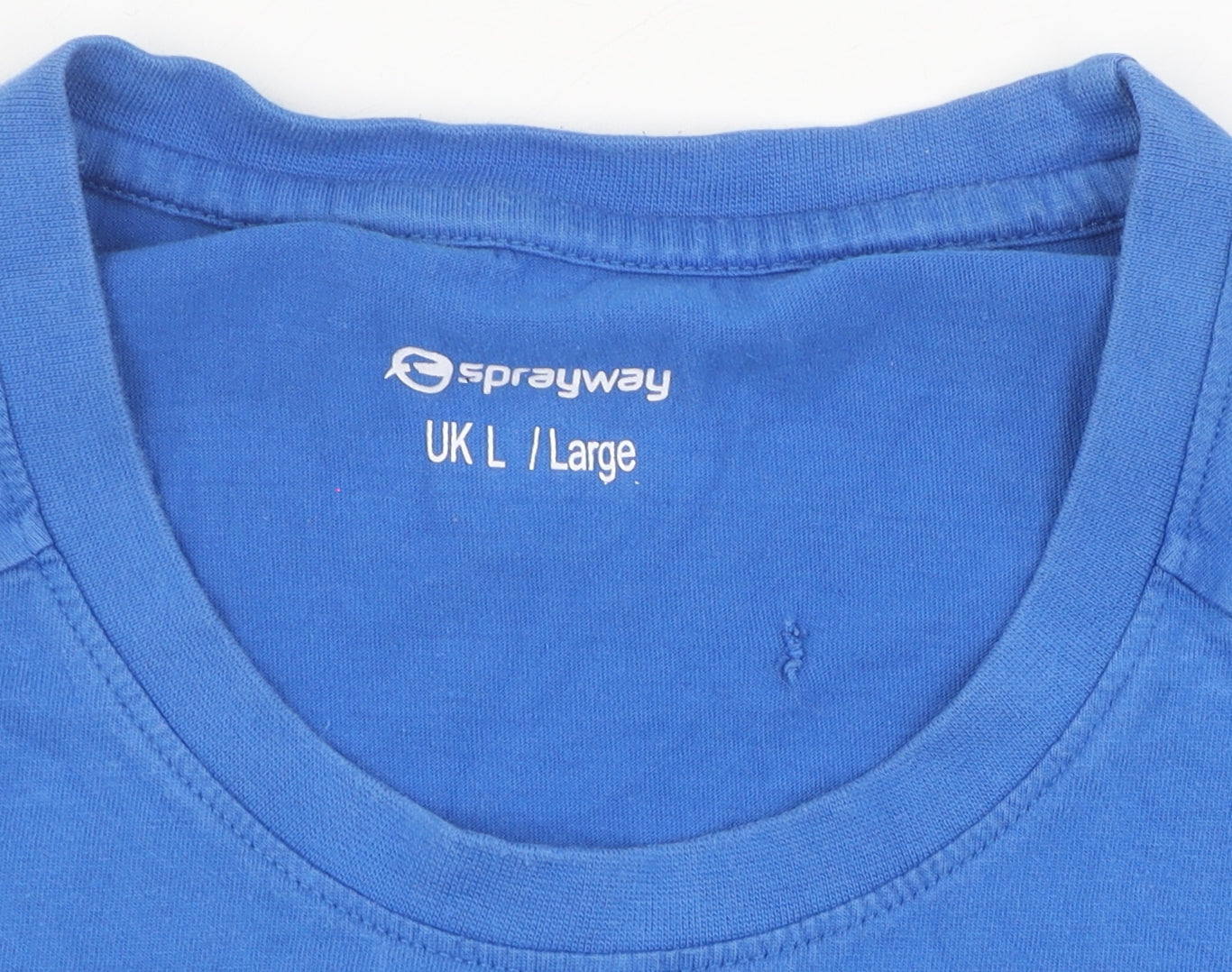 Sprayway Men’s Blue Graphic Print Crew Neck T-Shirt L