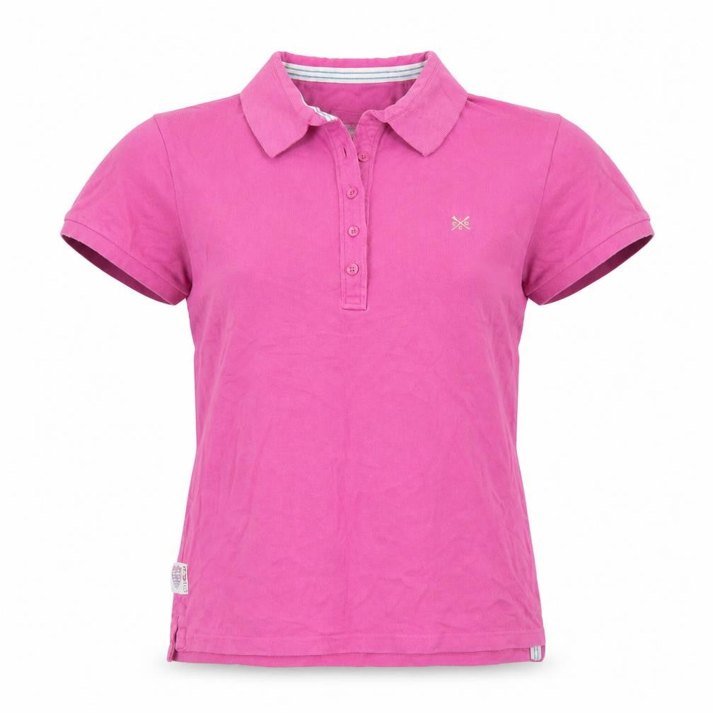 Crew Clothing Co Girls Pink Polo T-Shirt, Short Sleeve 16 Years