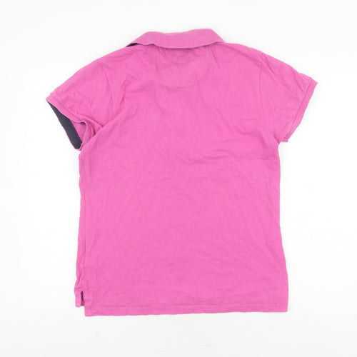Crew Clothing Co Girls Pink Polo T-Shirt, Short Sleeve 16 Years