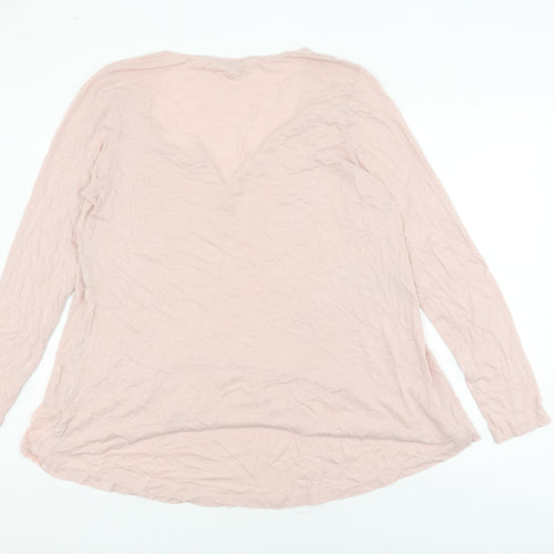 FatFace Women's Pink Button-Up Long Sleeve Top Size 16