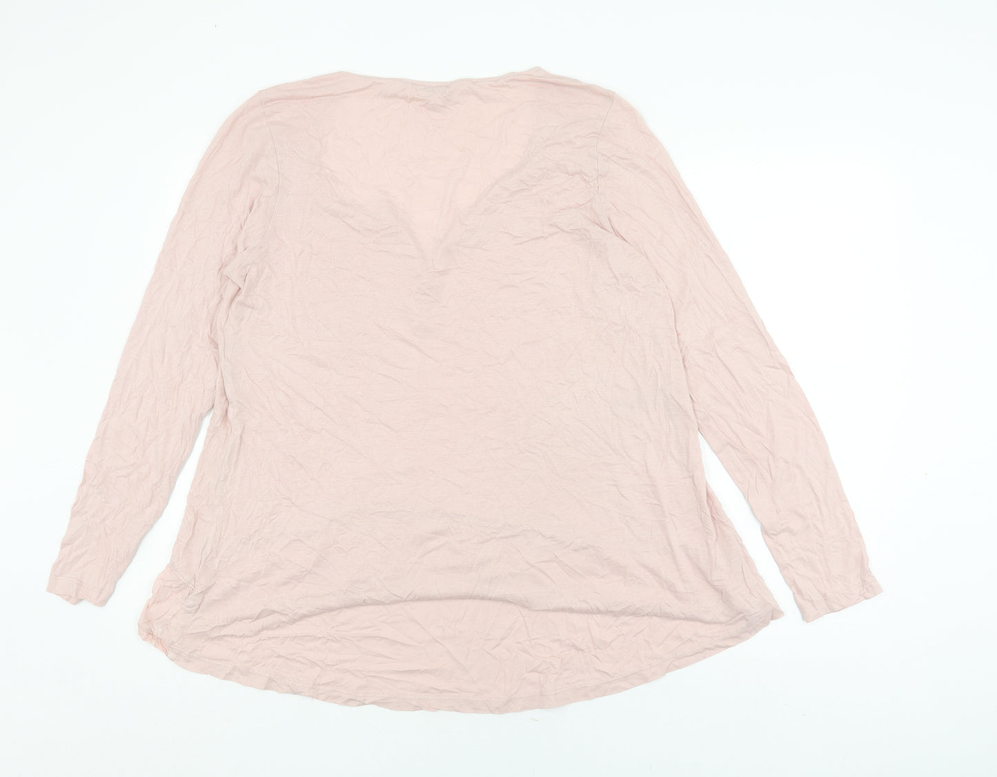 FatFace Women's Pink Button-Up Long Sleeve Top Size 16