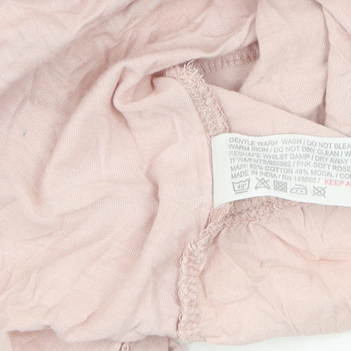 FatFace Women's Pink Button-Up Long Sleeve Top Size 16