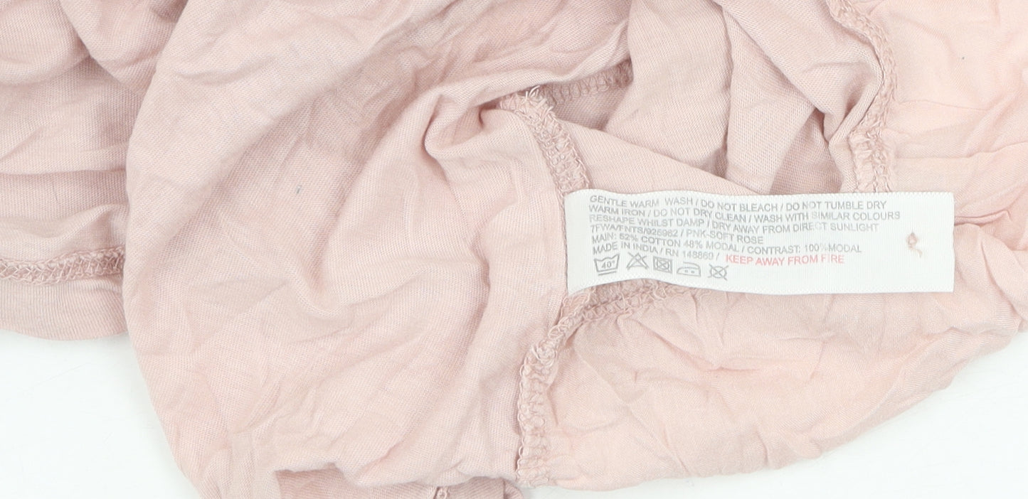 FatFace Women's Pink Button-Up Long Sleeve Top Size 16