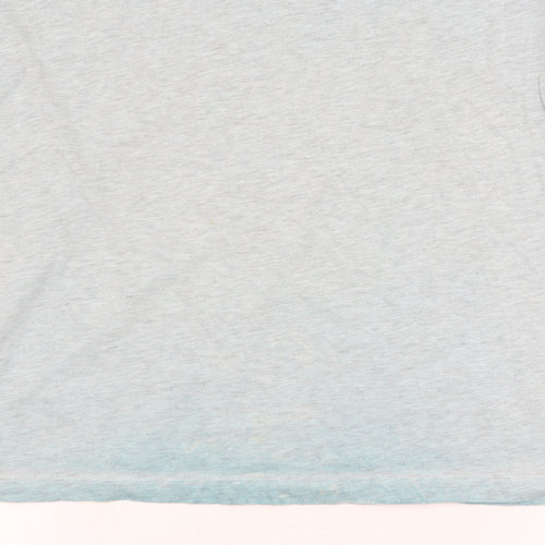 Debenhams Men's Blue Henley T-Shirt, Medium, Cotton