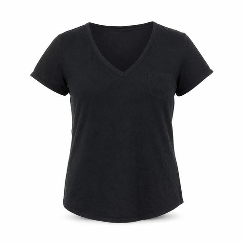 Gap Women's Black V-Neck T-Shirt, Size M, Casual Style