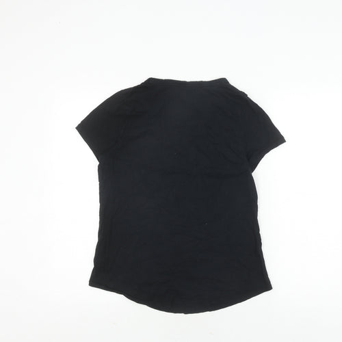 Gap Women's Black V-Neck T-Shirt, Size M, Casual Style