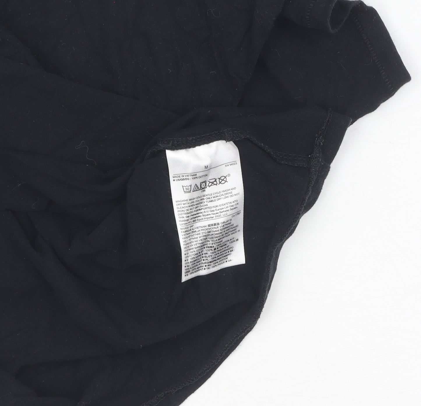 Gap Women's Black V-Neck T-Shirt, Size M, Casual Style