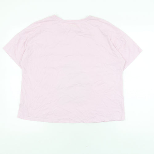Disney Women's Pink Graphic T-Shirt - Size 16