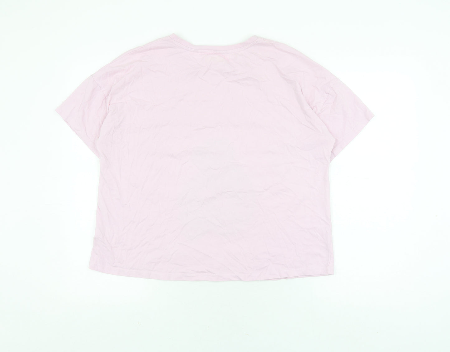 Disney Women's Pink Graphic T-Shirt - Size 16