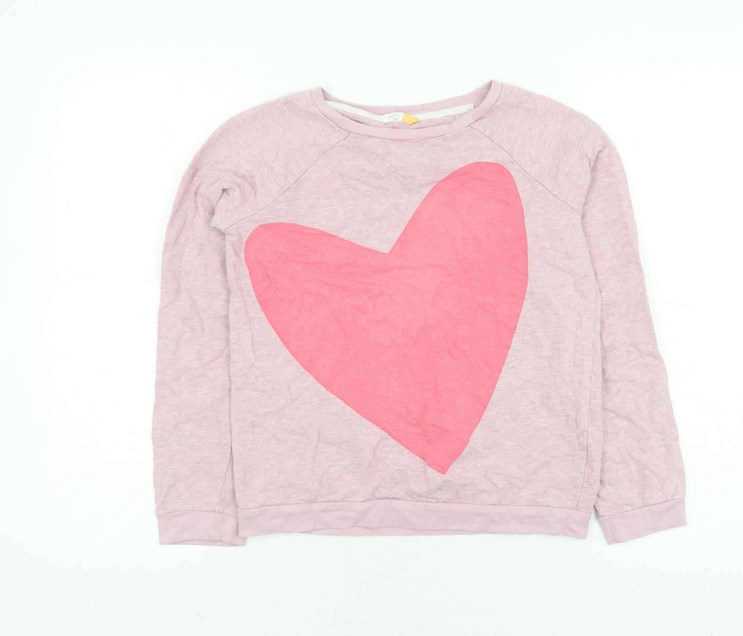 John Lewis Girls Pink Heart Pullover Jumper Size 13 Years